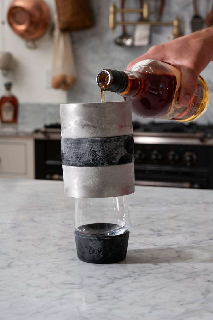 The Nesh Whiskey Glass Tumbler and Chilled Coaster